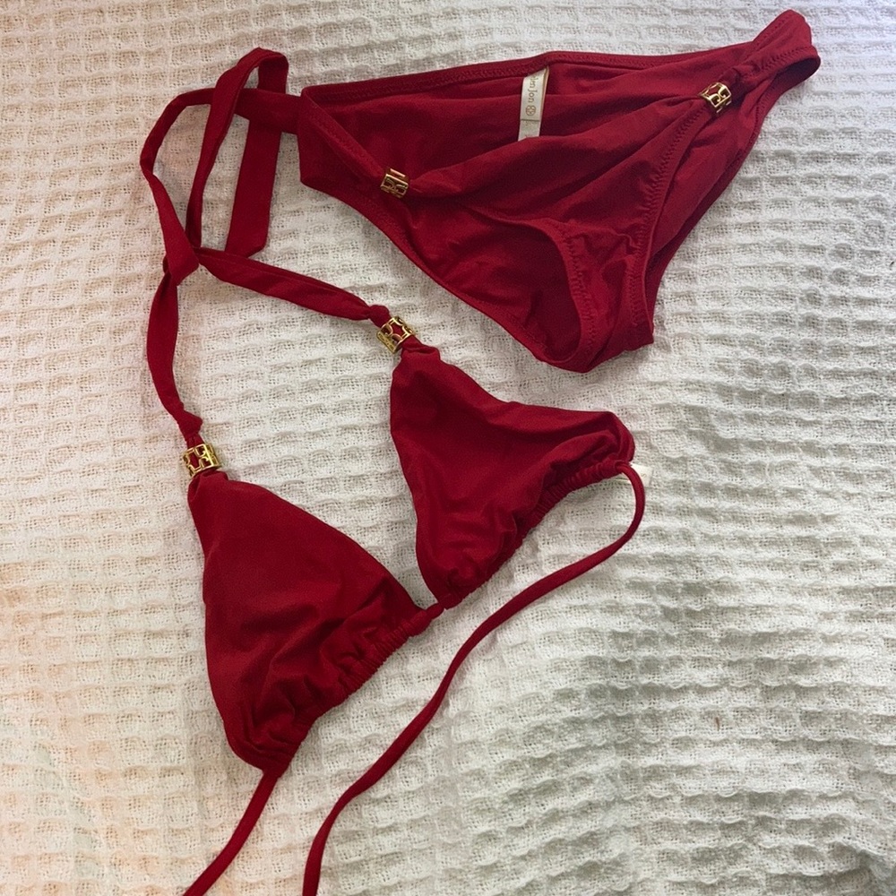 Helen Jon Red Bikini Bottoms